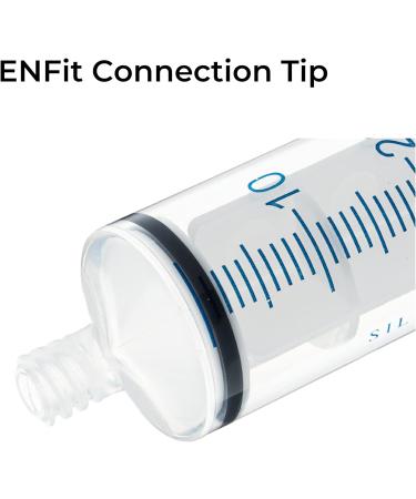 UrnConcern 60ml Enteral Feeding Syringe ENFIT with Caps | 60cc Syringe | Reusable Silicone O-Ring Syringe | Tube Feeding | with Clean Assure White Plunger (2 Pack) - Buy Online on GoSupps.com