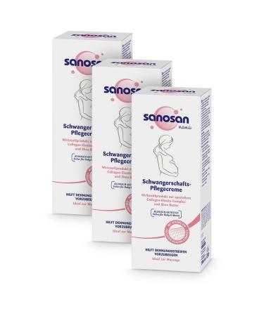 Sanosan pregnancy cream clinically tested - prevents stretch marks & pregnancy strips before - pregnancy care cream without paraffin oil dyes silicones & parabens (3x 200 ml) 3 pieces - Buy Online on GoSupps.com