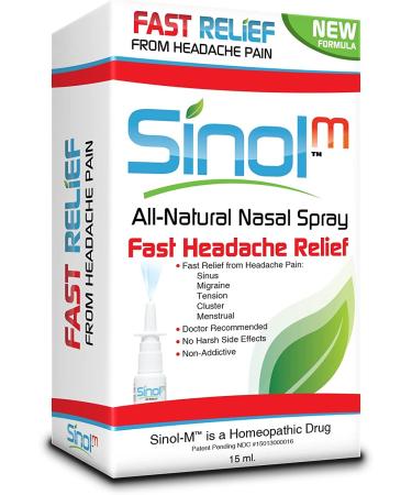 Sinol Headache Relief Spray Migraine Cluster Tension (15 ml)