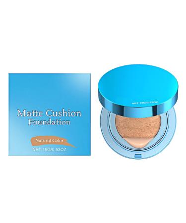 Genikeer Cushion Foundation Long-Lasting Matte Foundation for Women - Concealing Brightening Cream for School Travel Parties Business Trips Camping