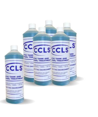 ccls Septic Tank and Cesspool Treatment Additive/Organic Enzyme Producing Bacteria/Non-toxic/Non-Hazardous/Non-Corrosive (6-Quarts)