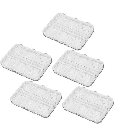 Nail Charms Durable Decorative Nail Art Rhinestones White Small 5 Boxes Beautiful for Travel for Girls (DQ-A01) - Buy Online on GoSupps.com