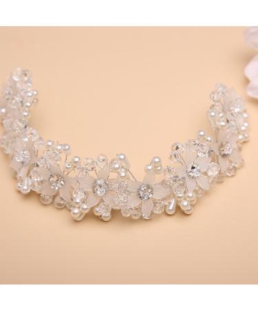 Crystal and Pearl Flower Girl Headband for Ballet, Weddings, Performances - Buy Online on GoSupps.com