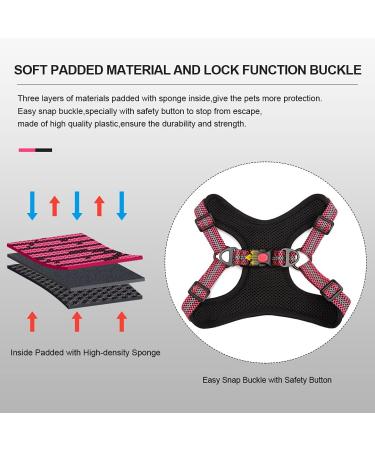 Suredoo Adjustable Dog Harness for Small & Medium Dogs | No Pull Reflective Safety Harness for Puppies - Soft & Comfortable (Small Pink) - Buy Online on GoSupps.com
