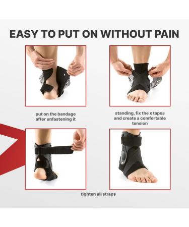 Ankle Brace for Men & Women - Adjustable Compression Support for Sprains Sports & Injury Recovery - Ideal for Basketball & Volleyball (Large - Buy Online on GoSupps.com