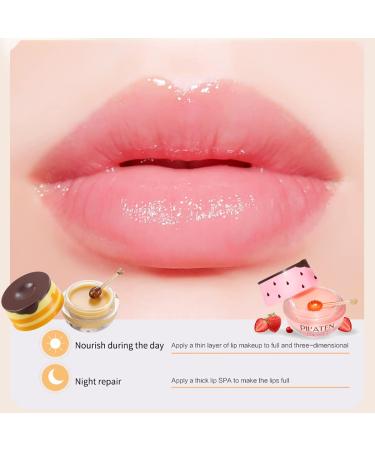 2PCS Bee & Strawberry Lip Balm Set - Moisturizing Propolis & Vitamin E Lip Masks for Dry Lip Care - Reduces Lines and Prevents Cracking - Exfoliates and Smoothes - 2-Pack Strawberry & Honey - Buy Online on GoSupps.com