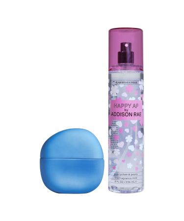 Addison Rae Fragrance Happy - Mood-Boosting Fragrance Gift Set for Women - Lychee and Pink Grapefruit Notes - Eau de Parfum and Body Spray - 2 pc