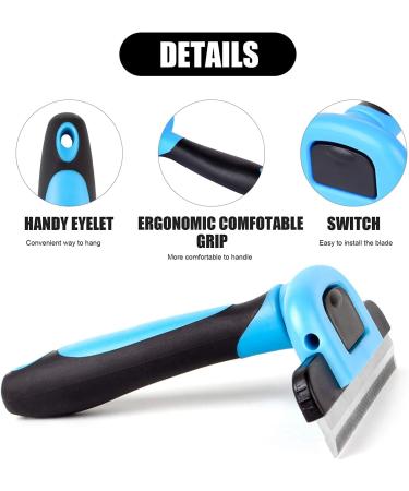 DDSHUN Professional Pet Grooming Brush Tool for Dogs, Cats, and Horses - Blue - Buy Online on GoSupps.com