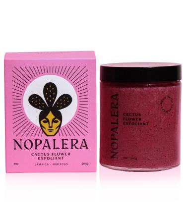 Nopalera Hibiscus Cactus Flower Exfoliant - Exfoliating Face & Body Scrub 3-in-1 Cleanser Exfoliator & Moisturizer Vegan Cruelty-Free Natural Floral Scent Dye Free 6 oz.