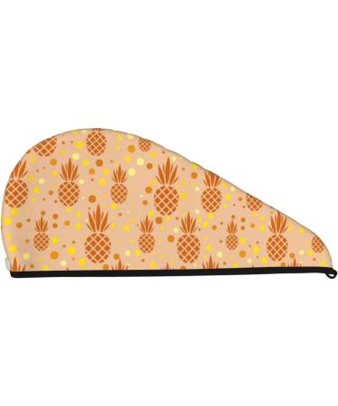 Super Absorbent Pineapple Microfiber Hair Towel Wrap for Women | Quick Dry Coral Velvet for Long Curly & Thick Hair - Buy Online on GoSupps.com