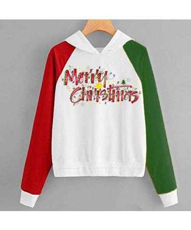 Bigfanshu Woman Dresses Fashion Christmas Sweater Print Hooded Round Collar Long Sleeves Tops - Buy Online on GoSupps.com