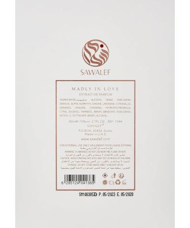 Sawalef Madly In Love - Luxurious Floral Body Spray for Women - Long-Lasting Body Mist with Litchi Bergamot Cedar and Vanilla - 2.7 oz EDP Spray - Buy Online on GoSupps.com