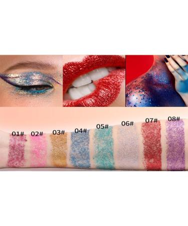 Buy MAEPEOR Body Glitter Stick | 8 Colors Mermaid Sequins Gel for Face Body Hair & Eyes Holographic Chunky Glitter (Color 08) - Worldwide Shipping - Buy Online on GoSupps.com