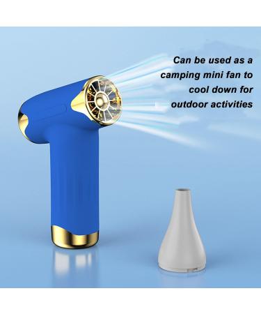 Alomejor Mini Fan - Portable Bladeless Hair Dryer for Pets | 4 Wind Levels 1100mAh Battery | Ideal for Cats & Dogs (Blue - Buy Online on GoSupps.com