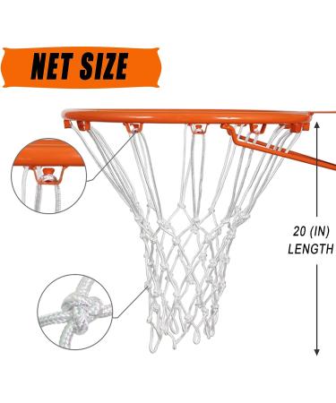 Outdoor Basketball Net - All Weather Anti Whip White Net - Fits Standard 12 Loops Rim - 20 Inches - Buy Online on GoSupps.com
