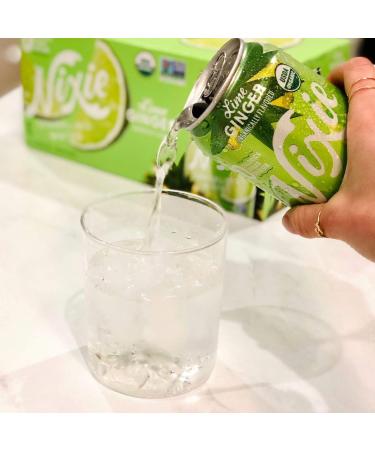Nixie Sparkling Water Lime Ginger 12 fl oz Cans 24 Pack - Organic, Non-GMO, 0 Calories, Sugar, Sodium - Buy Online on GoSupps.com