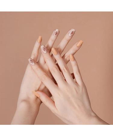Foyute Semi Cured Gel Nail Strips 20 Pcs Soft Self-Adhesive Gel Nail Polish Wraps Sticker for Salon-Quality Manicure Set Long Lasting Easy to Apply & Remove Nail File & Wooden Stick (Yellow) - Buy Online on GoSupps.com