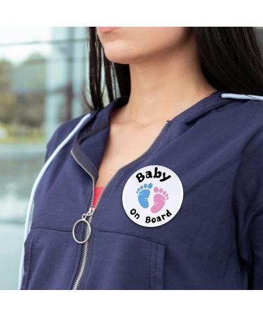 Baby On Board Pin Badge Baby Girl Badge Mum To Be Pregnancy Badge Baby Shower Accessories for Mum Gender Undetermined - Buy Online on GoSupps.com