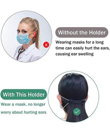 10-Piece Black Mask Extension & Anti-Straying Ear Protection | Decompression Holders & Ear Grips Accessories - Buy Online on GoSupps.com
