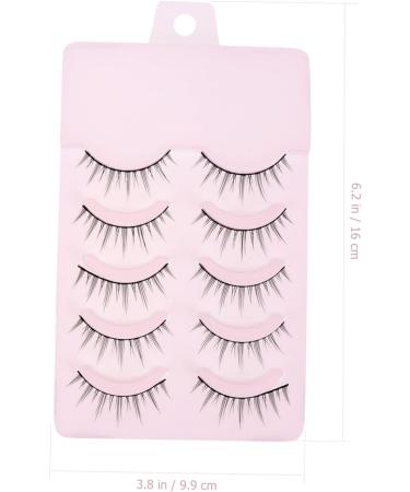POPETPOP 5 Pairs Fake eyelashes 3D Faux Lashes Cat Eyes Eyelashes long eyelash beauty accessories Fluffy Volume Lashes makeup eyelash flexible woman False Eyelashes chemical fiber - Buy Online on GoSupps.com