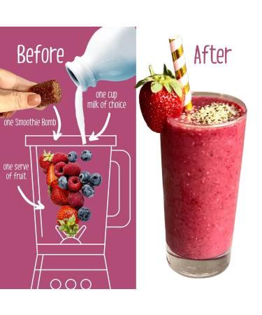 Smoothie Bombs Blender Boosters - Super Berries Mix  Acai  Goji berry  Cranberry  Cherry  Organic Superfoods ingredients  Gluten-Free  Vegan  5 Bombs Per Tube - Buy Online on GoSupps.com