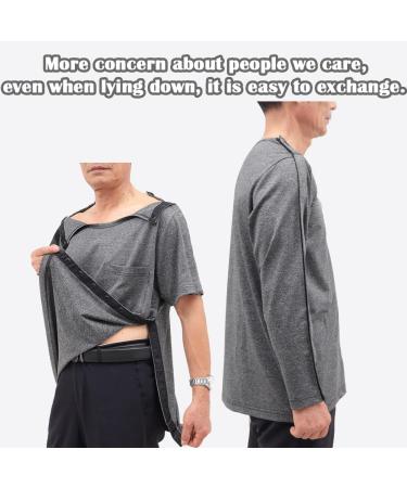 Unisex Post Shoulder Surgery Shirts | Long Sleeve Button-Up Cotton Care for Post Surgery Chemo Dialysis & Rehab | XX-Large Gray - Buy Online on GoSupps.com