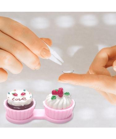 Buy Cute Cake Shape Contact Lens Case - Portable Pink Glasses Holder for Women | Lpitoy - Buy Online on GoSupps.com