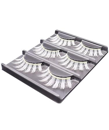 Wrong eyelashes 3D white feather false eyelash eyes whip for party dance halloween costume handmade artificial eyelashes for carnival masquerade stage halloween artificial eyelashes - Buy Online on GoSupps.com