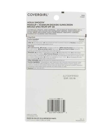 CoverGirl Smoothers AquaSmooth Compact Foundation Ivory 705 0.40 oz - Pack of 2 - Buy Online on GoSupps.com