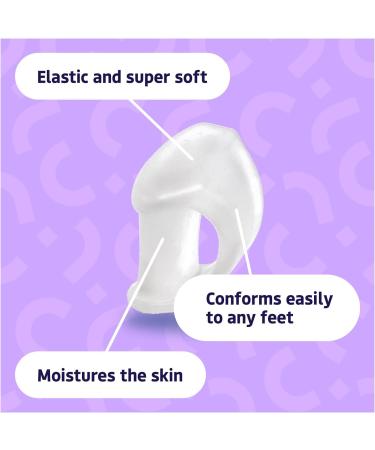 Feet BCN 2-in-1 Interdigital Separator with Ring - Avoid Overlapping Fingers Protect from Craving - 3 Pcs Size L - Ideal Foot Care Solution - Buy Online on GoSupps.com