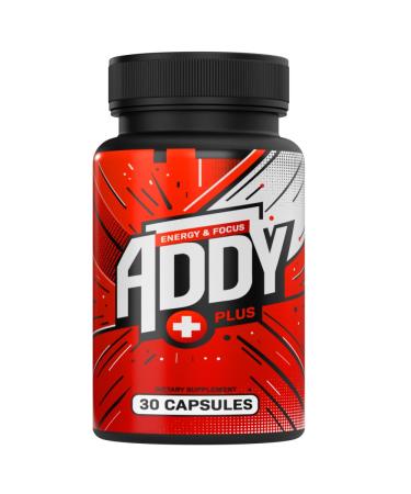 ADDY Plus - Brain Booster - Focus Energy and Memory Support Vitamins - Adderall Alternative - Focus & Energy Supplement - Clean Energy - Sharp Focus - Get More Done with Addy Plus - 30 ct