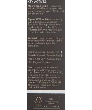 OM4 Control Oil Balancing Serum for Men | Breakout Relief with Salicylic Acid & St. John's Wort - Ideal for Oily/Combination Skin | International Shipping Available - Buy Online on GoSupps.com