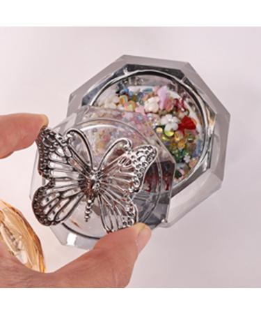 FOMIYES Nail Art Glass Cup Crystal Acrylic Nail Dappen Dish Cup Manicure Nail Dish Monomer Bowl Manicure Glass Cup Nail Liquid Cup with Metal Lid - Buy Online on GoSupps.com