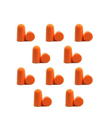 10Pair Orange Noise Reducer Rebound Disposable Ear Plug Soft Foam Earplug for Sleeping
