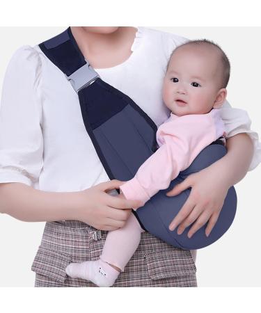 Breathable Navy Blue Baby Sling Carrier - Adjustable, Safe & Soft for Newborns | Portable & Convenient for Outings - Buy Online on GoSupps.com