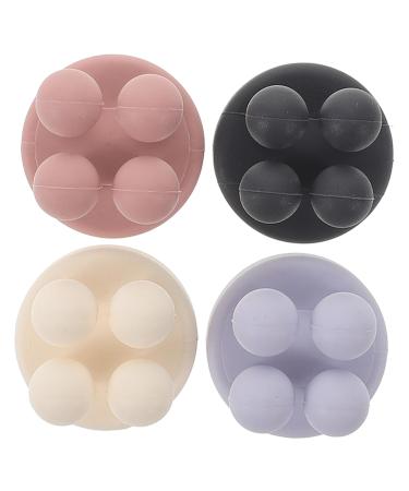 Healvian 4pcs Nail- Seamless Hook Towel Hook Bathroom Wall Hooks Wall Mounted Hooks Hat Hooks