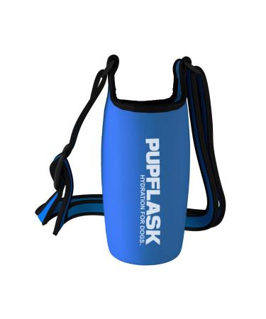 Tuff Pupper PupFlask Insulated Neoprene Dog Water Bottle Holder Sling with Wide Adjustable Shoulder Strap, Great for Travel, Walking, Hiking, Portable Pet Water Bottle Holder 27 OZ Nebulas Blue