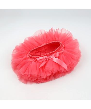 HOOLCHEAN Super Soft Fluffy Tutu Skirt with Diaper Cover Bloomer for Infant Toddler Girls 1-2 Years - Watermelon Red - Buy Online on GoSupps.com