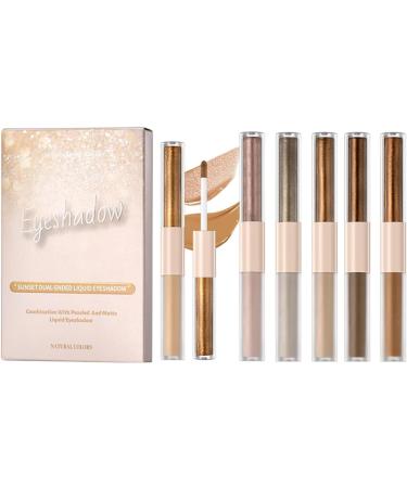 Dewireaey Liquid Eyeshadow Makeup Doublesided Highly Pigmented 6Piece Matte Gloss Liquid Eye Cosmetics For Women Teens Beginners Daily Travel Dating Party Work Wedding - Buy Online on GoSupps.com