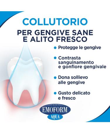 Emoform Aqua Mouthwash 300ml | Alcohol-Free for Healthy Gums | International Shipping Available - Buy Online on GoSupps.com