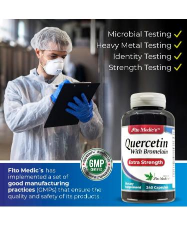 FITO MEDIC'S Lab | Quercetin with bromelain | 240 Capsules | quercetin | bromelain Supplement | quercetin Supplements |Ultra high Absorption | bromelain. - Buy Online on GoSupps.com