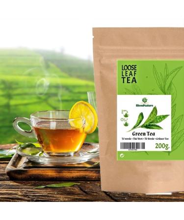 Th Vert Naturel Vrac 200g pour infusions + Cadeau Boule Infuseur Inox - Ar me et Couleur Intenses - Antioxydant Vegan - Buy Online on GoSupps.com