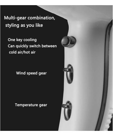 Hair Dryer Hairdryer Hairdryers for Women Travel Blow Dryer Hair Dryers Lightweight High Power Quick Dry Hair Hot and Cold Wind Removable Back Cove (20X8X26CM White) 20X8X26CM White - Buy Online on GoSupps.com