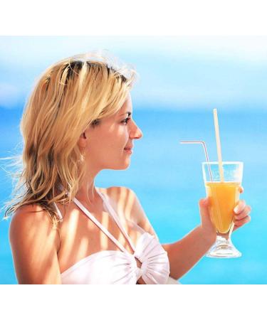 Pack of 400 Comfortably Packaged Flexible Disposable Plastic Drinking Straws 8.2 Inches Tall Colorful Stripes - Buy Online on GoSupps.com