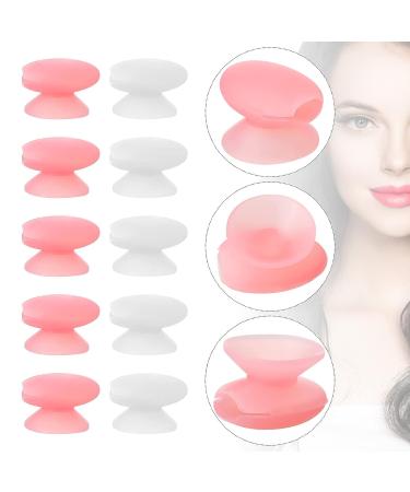 Newtay 20 Pcs Silicone Lip Brush Covers and Brushes for Lipsticks, Lip Gloss, Balm - Pink/White - Buy Online on GoSupps.com