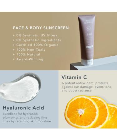 Buy Baie Botanique Soleil SPF 50 - Organic Non-Toxic Sunscreen for Face & Body | Vegan Reef Safe Natural Ingredients - Sea Buckthorn & Calendula - Buy Online on GoSupps.com