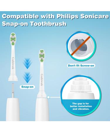 Guhiwuk Replacement Toothbrush Heads for Philips Sonicare Electric Toothbrush - 10 Pack - Buy Online on GoSupps.com