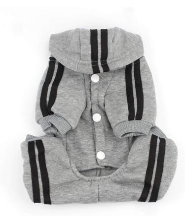 Dogs Hoodies 4 Legs Overall - Warm Cotton Sweatshirt for Small Medium & Large Dogs | Stylish Training Suit & Jacket - Gray - Buy Online on GoSupps.com