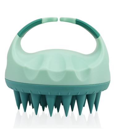 ELODYUNHC scalp massage brush for wet and dry head massage brush silicone shampoo brush for peeling and scalp head massage are used to improve the blood circulation of the scalp green