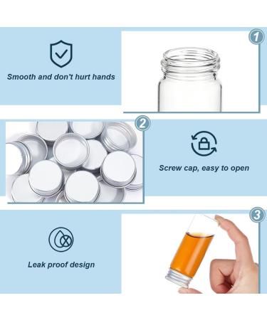 Benecreate 20-Pack 40ml Sealed Glass Bottles with Aluminum Screw Cap - Clear Empty Vials for Samples Weddings & Decoration - Buy Online on GoSupps.com
